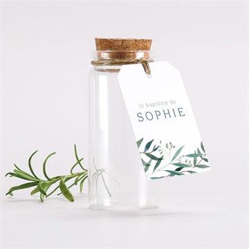 Boîte de dragées baptême jolie annonce mignonette - Mise en situation