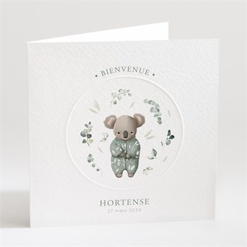 Faire-part naissance koala jungle