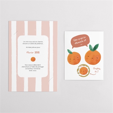 Carte annonce grossesse jeu duo - Vue d'ensemble