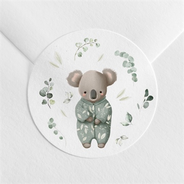 Sticker naissance koala jungle