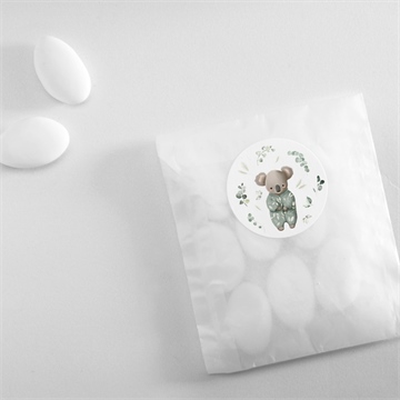 Sticker naissance koala jungle - Mise en situation