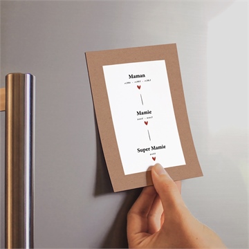 Carte annonce grossesse arrière grand-mère magnet - Mise en situation