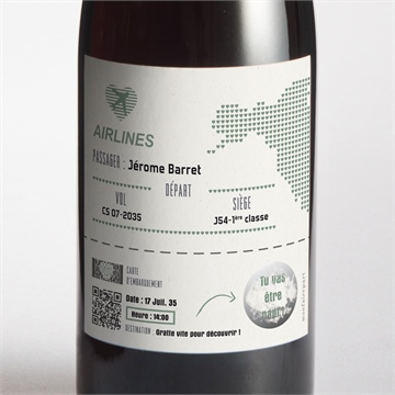 Étiquette bouteille annonce grossesse billet à gratter magnet