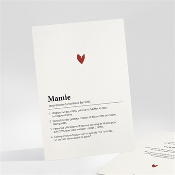 Carte annonce grossesse mamie