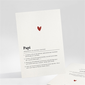 Carte annonce grossesse papi