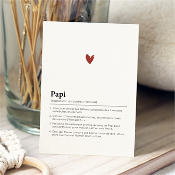 Carte annonce grossesse papi - Mise en situation