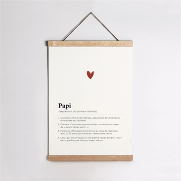 Affiche annonce grossesse papi