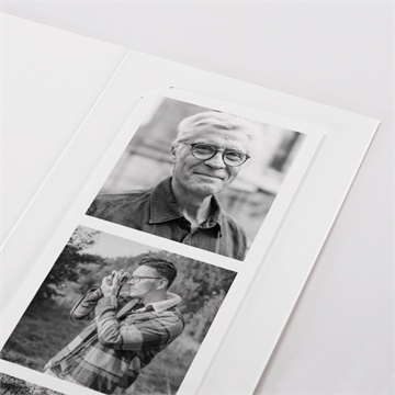 Remerciement décès simple elégance photomaton - Détail du faire-part