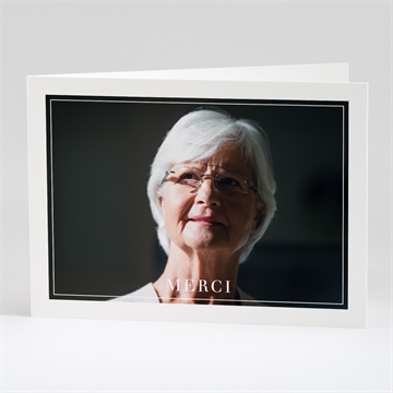 Remerciement décès pour l'eternité plié