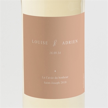 Etiquette de bouteille mariage bel éclat