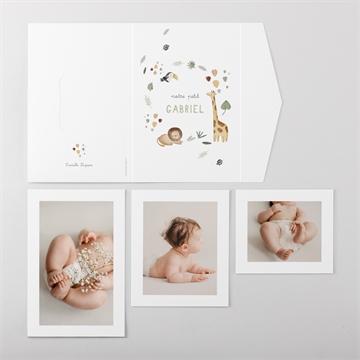 Faire-part naissance ma petite savane - Vue ensemble extérieur