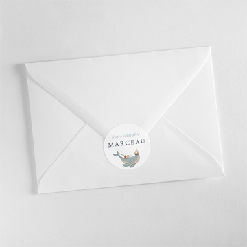 Sticker naissance mon amie la baleine - Mise en situation