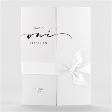 Faire-part mariage elle a dit oui 2 volets