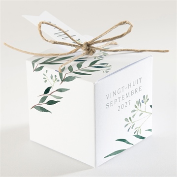 Boîte de dragées baptême adulte - Dos de la boîte