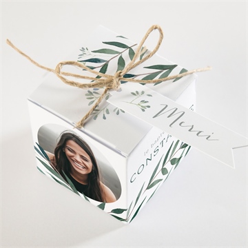 Boîte de dragées baptême adulte - Dessus de la boîte