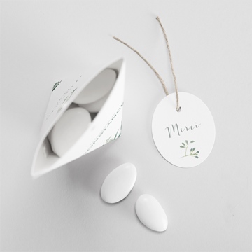 Boîte de dragées baptême adulte étui - Intérieur de la boîte