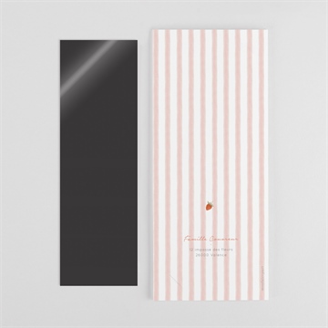 Faire-part naissance fraises acidulées photomaton - Dos du faire-part