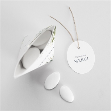 Boîte de dragées baptême adulte religieux étui - Intérieur de la boîte