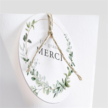 Boîte de dragées baptême adulte végétal étui - Détail de la boîte