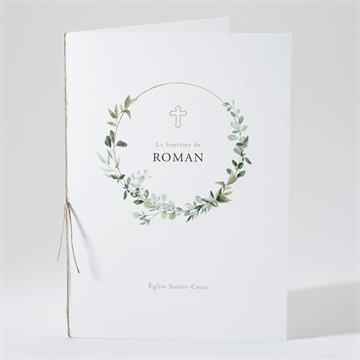 Livret de messe baptême adulte végétal