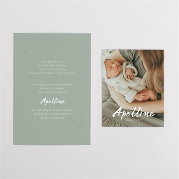 Faire-part naissance mon joli prénom duo - Vue d'ensemble