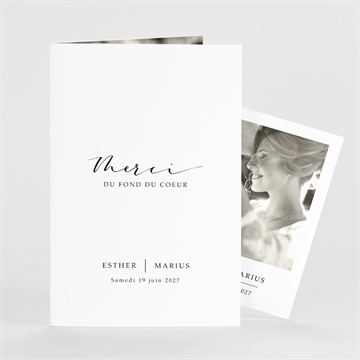 Remerciement mariage liés pour toujours plié duo