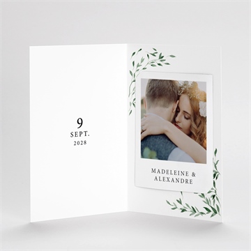 Remerciement mariage l'olivier plié duo - Intérieur du remerciement