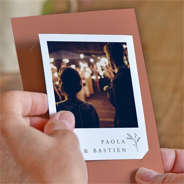 Remerciement mariage douce terracotta duo