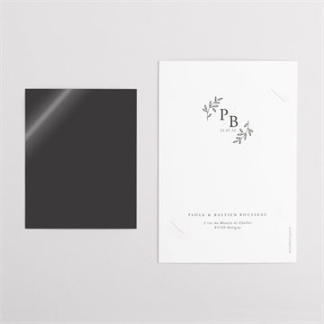 Remerciement mariage douce terracotta duo - Dos du remerciement