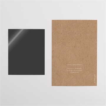 Remerciement mariage uniques empreintes duo - Dos du remerciement