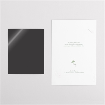 Faire-part naissance motif fruité duo - Dos du faire-part