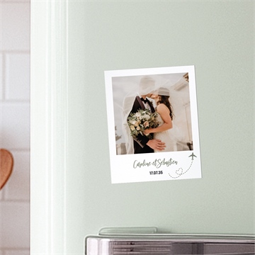 Remerciement mariage billet d'avion duo - Mise en situation