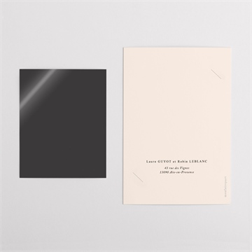 Remerciement mariage volupté duo - Dos du remerciement