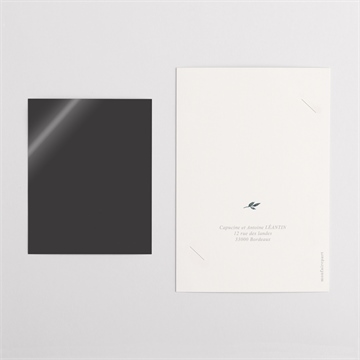 Remerciement mariage rien que nous duo - Dos du remerciement