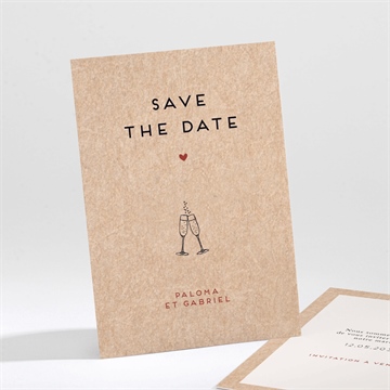 Save the Date mariage champagne