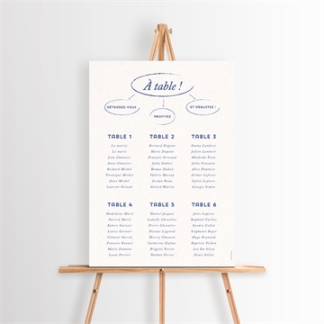Plan de table mariage allez viens !