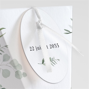 Boîte de dragées mariage végétal étui - Détail de la boîte