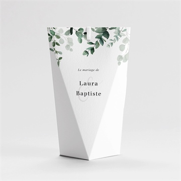 Boîte de dragées mariage végétal étui - Dos de la boîte