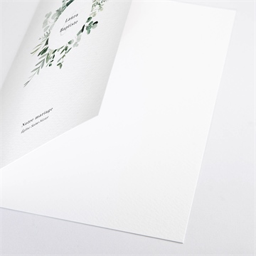 Livret de messe mariage végétal - Détail du livret