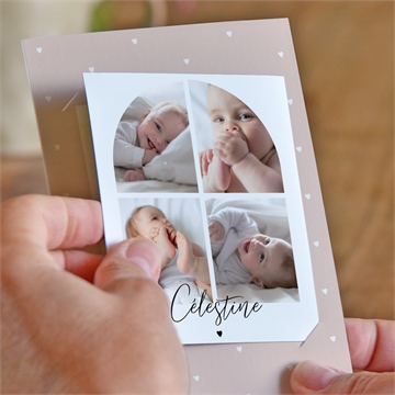 Faire-part naissance petit chéri magnet duo - Mise en situation