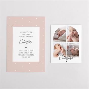 Faire-part naissance petit chéri magnet duo - Vue d'ensemble