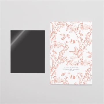 Faire-part naissance notre joie plié duo - Dos du faire-part