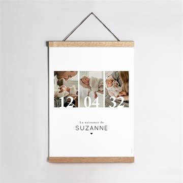 Affiche naissance notre grand bonheur photomaton