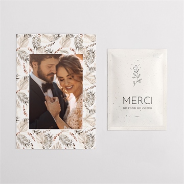 Remerciement mariage pampa avec graines - Détail du remerciement