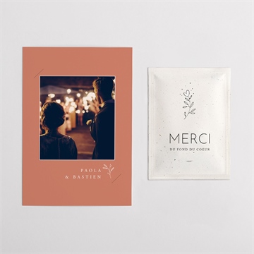 Remerciement mariage douce terracotta avec graines - Détail du remerciement