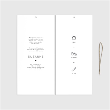 Faire-part naissance notre grand bonheur pochette - Cartes intérieures recto