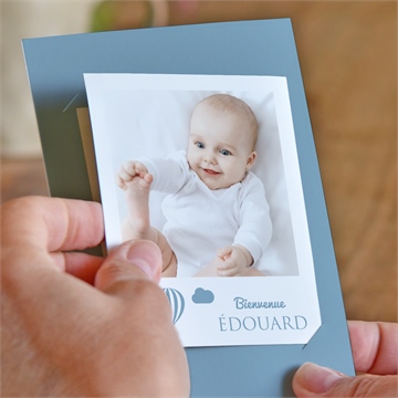 Faire-part naissance pictogrammes duo - Mise en situation