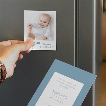 Faire-part naissance pictogrammes duo - Mise en situation