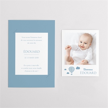 Faire-part naissance pictogrammes duo - Vue d'ensemble