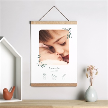 Affiche naissance petits pictos - Mise en situation